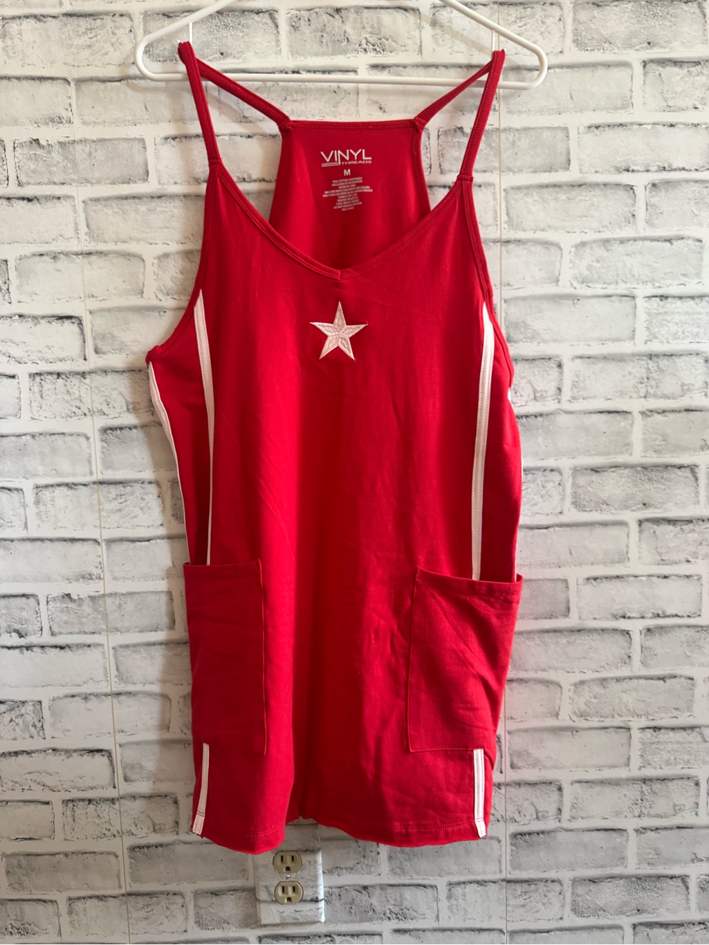 Nwt! Women’s Red With White Star Mini Dress Size Medium